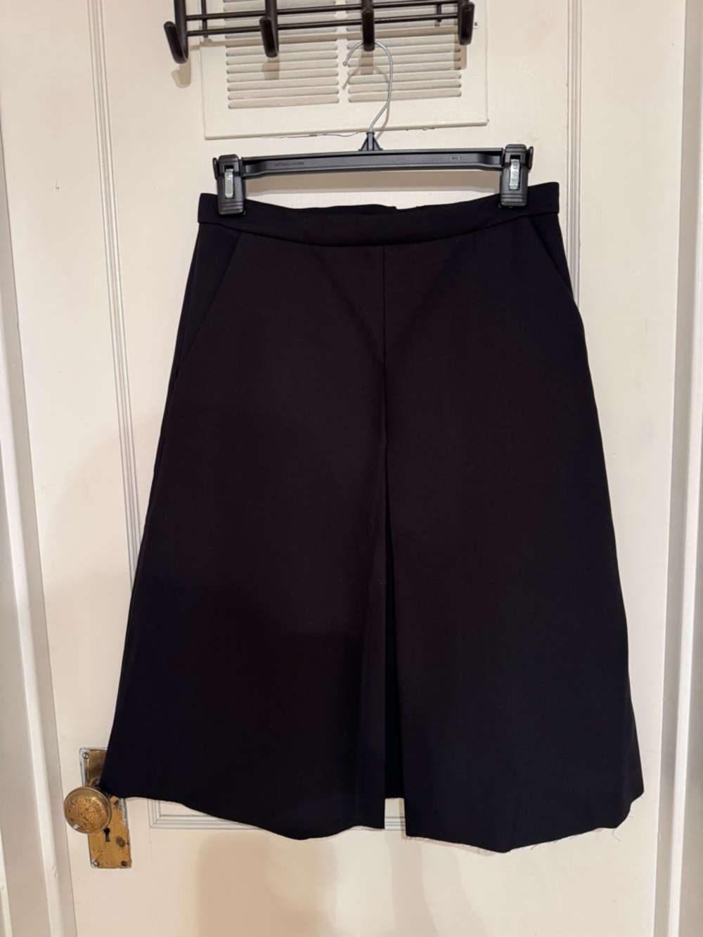 H&M Black A-Line Midi Skirt